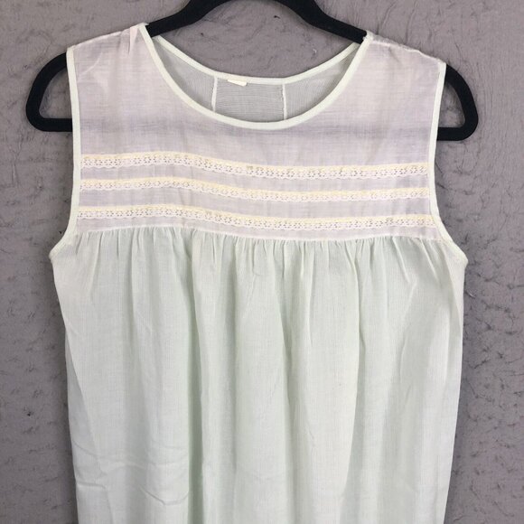 Vintage Nightgown Womens Small Mint Green Sheer Feminine Farmhouse Nightie - Picture 2 of 16